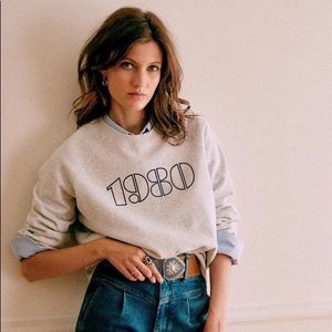 Sezane Année Sweatshirt 1980 Gris/Grey size L